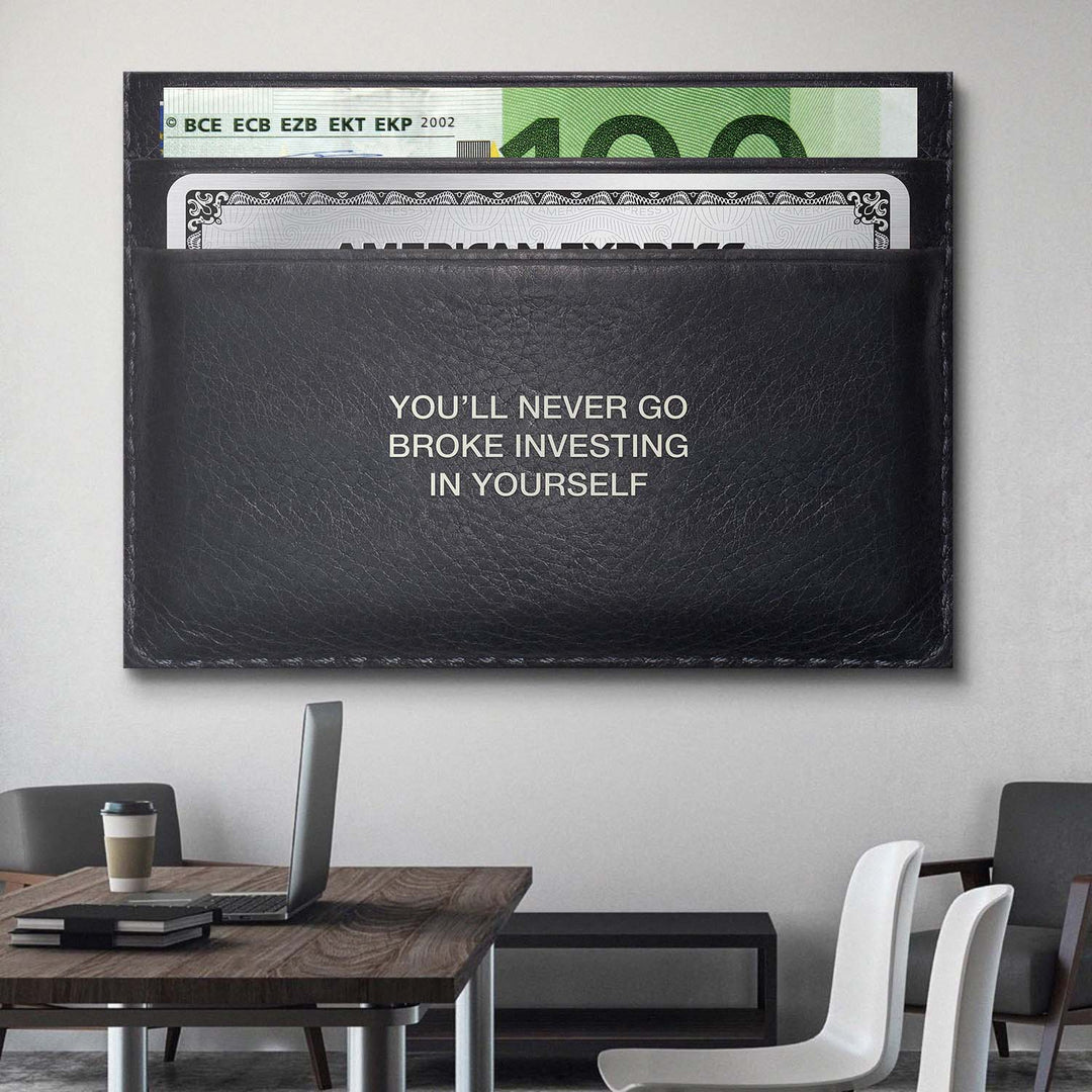 Never Go Broke (Euro Edition) canvas art