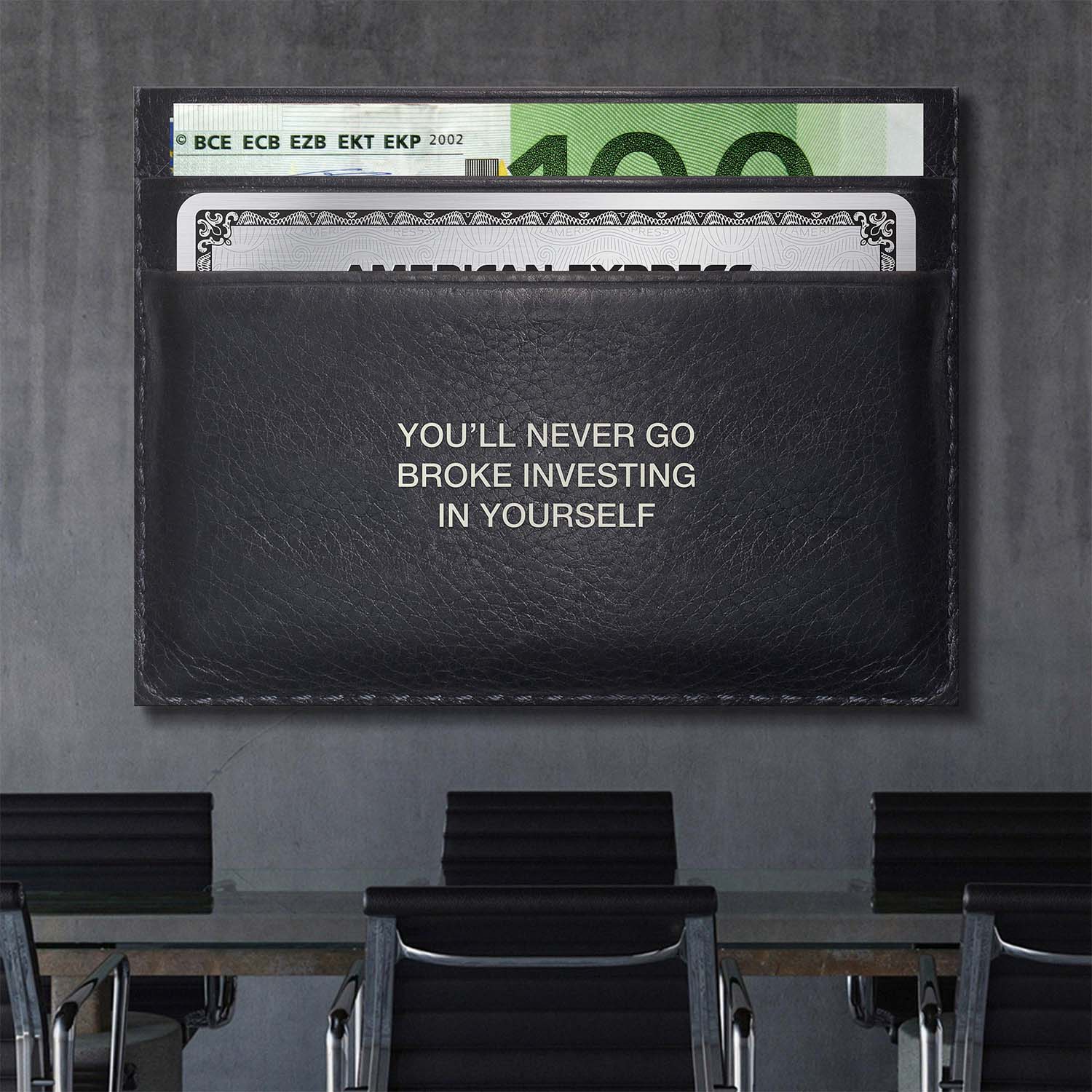 Never Go Broke (Euro Edition) canvas art