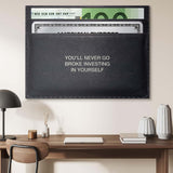 Never Go Broke (Euro Edition) canvas wall art