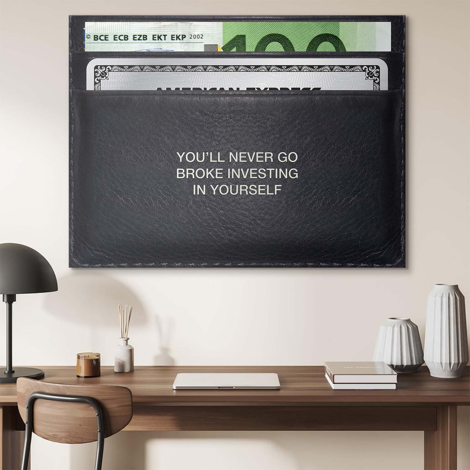 Never Go Broke (Euro Edition) canvas art