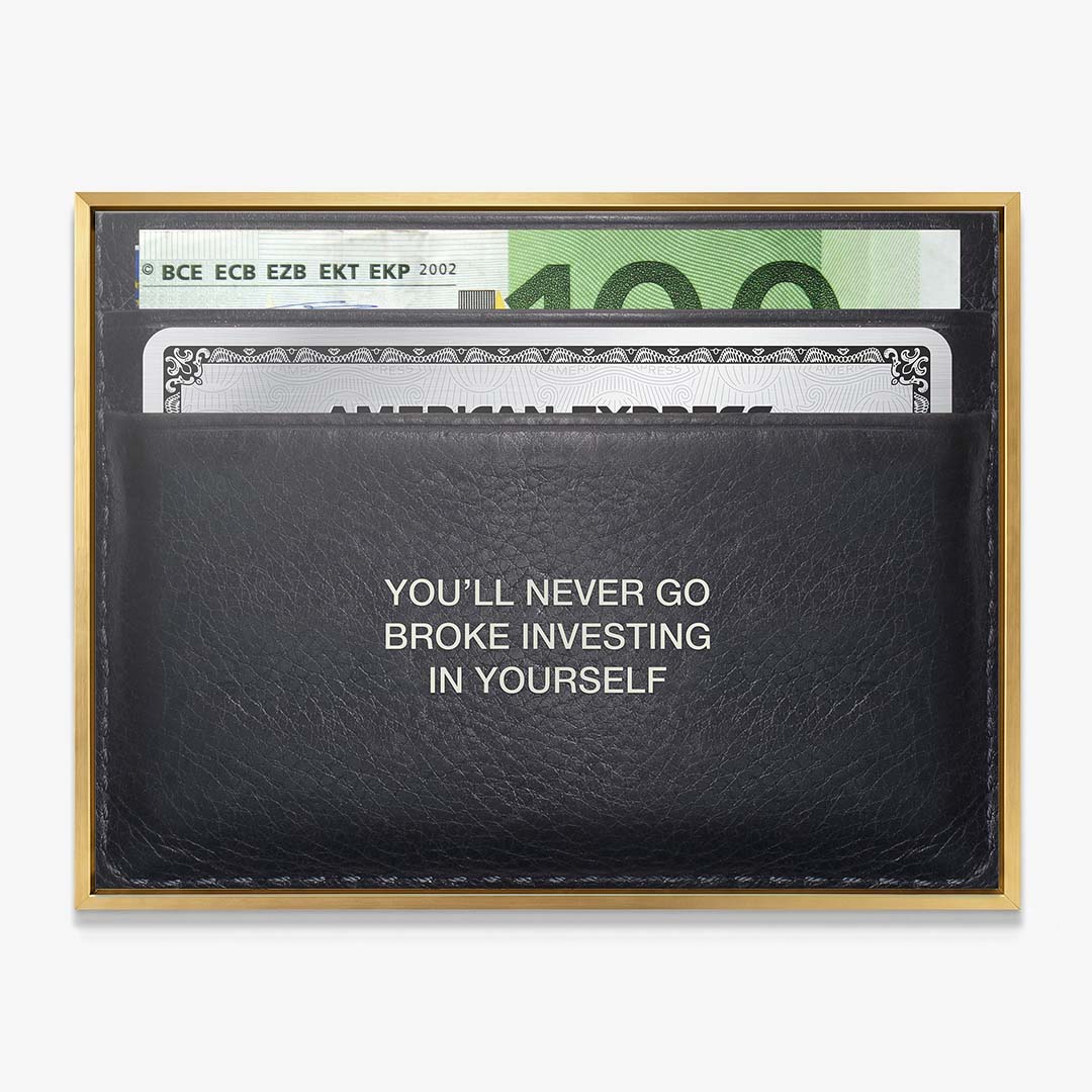 Never Go Broke (Euro Edition) canvas wall art
