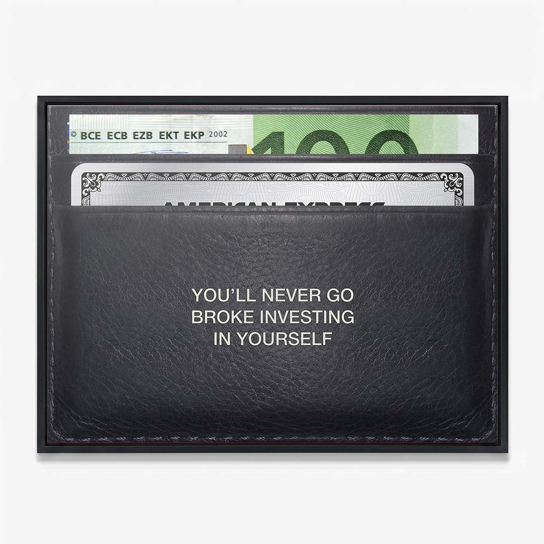 Never Go Broke (Euro Edition) canvas wall art