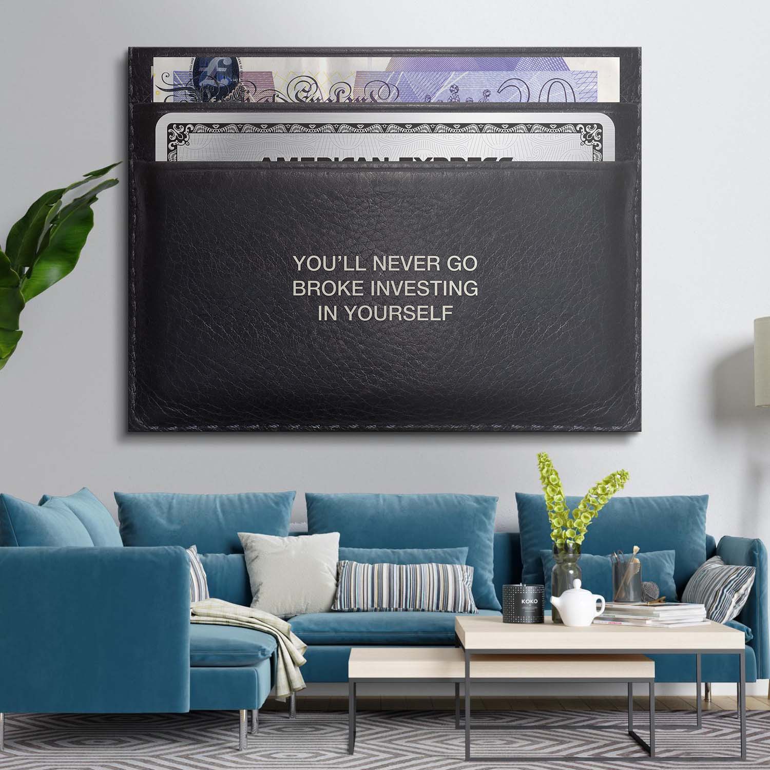 Never Go Broke (Pound Edition) canvas art