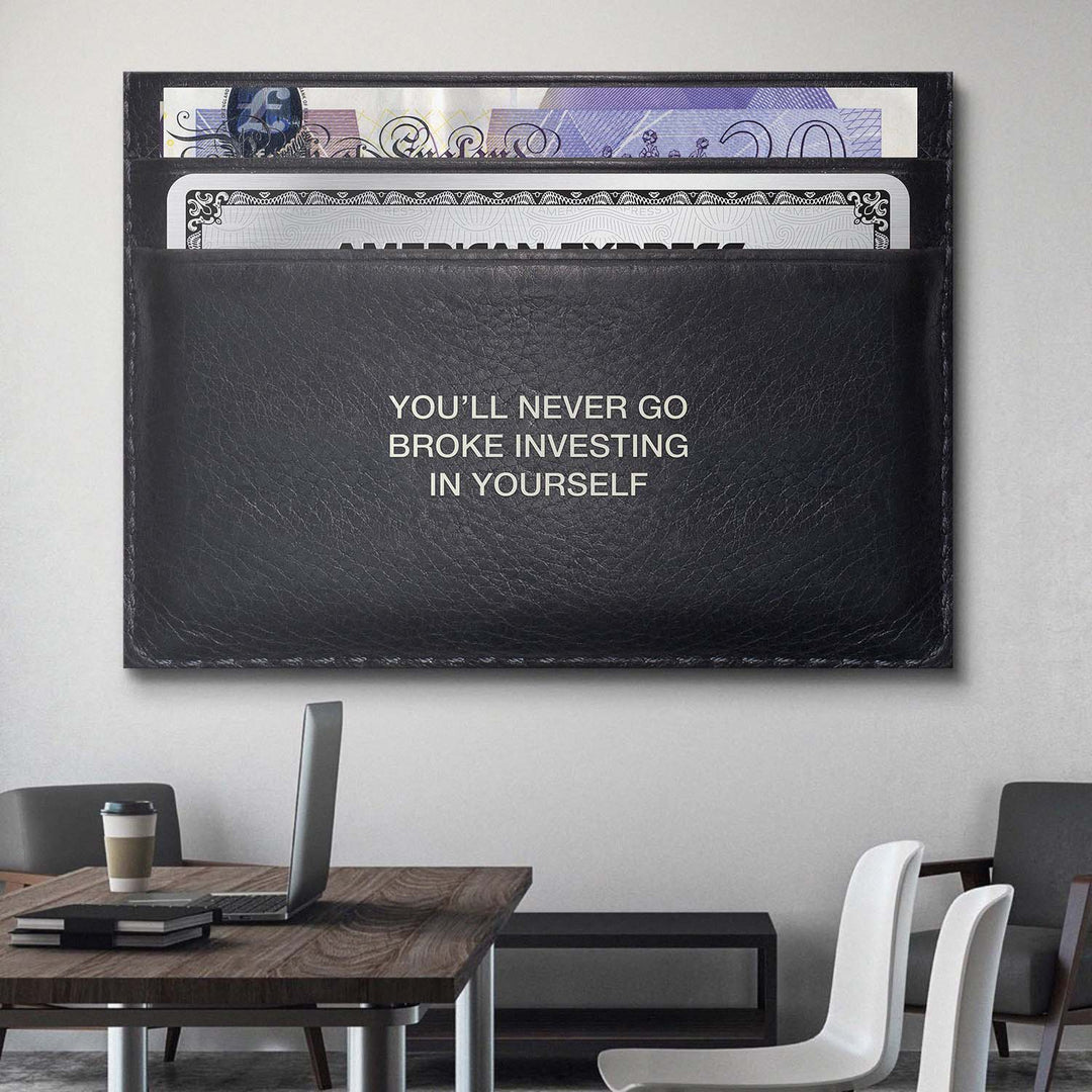 Never Go Broke (Pound Edition) canvas art