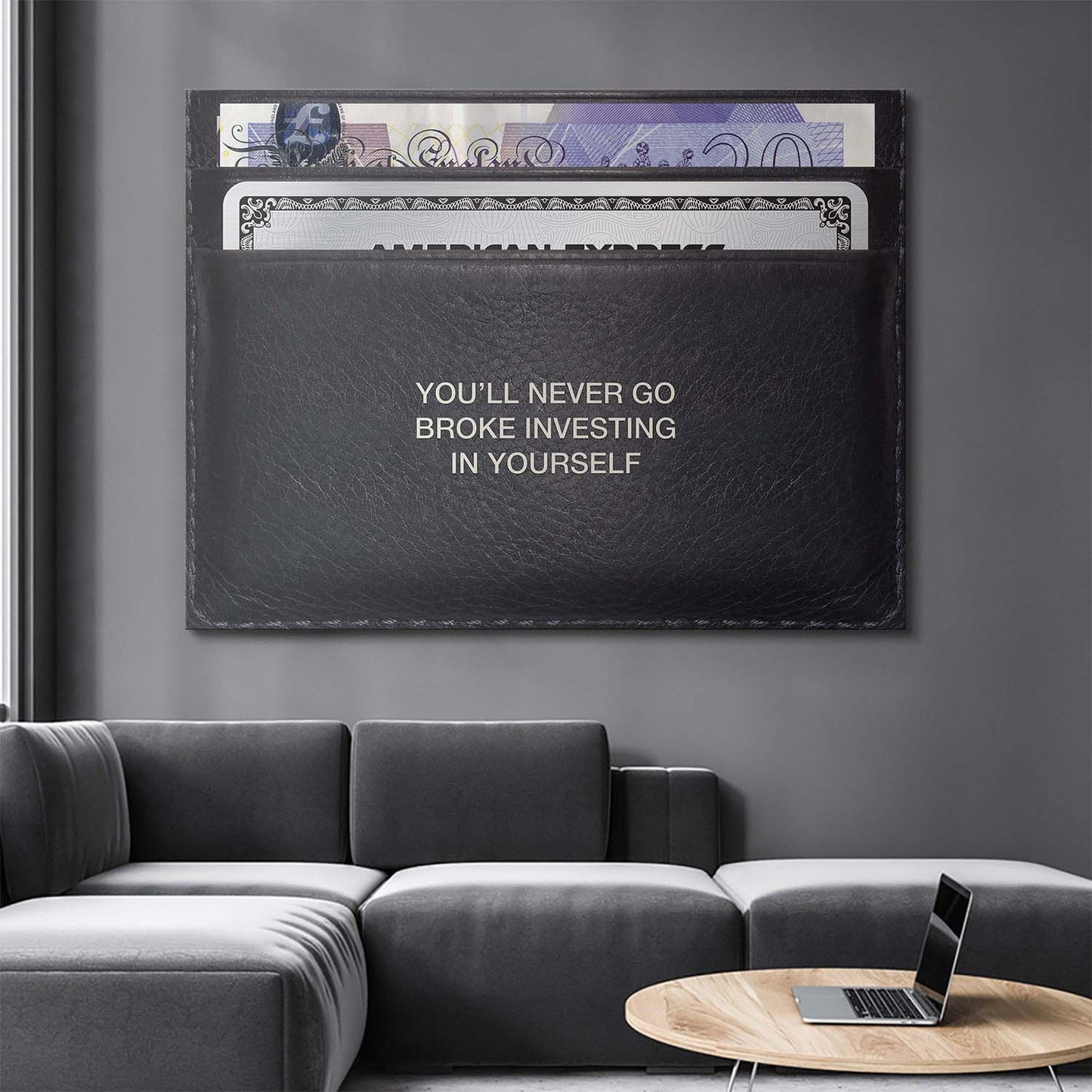 Never Go Broke (Pound Edition) canvas art