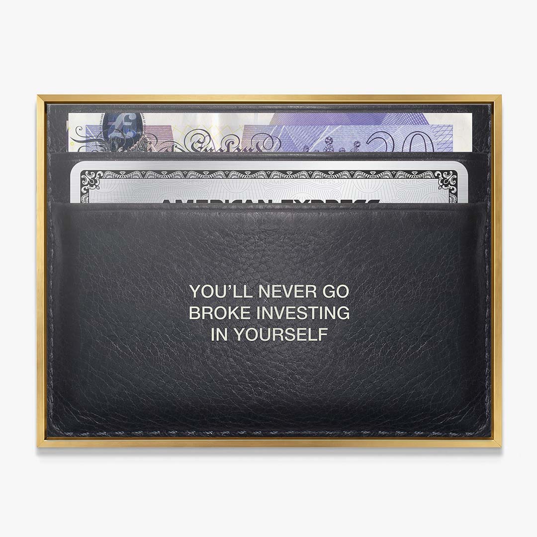 Never Go Broke (Pound Edition) canvas wall art