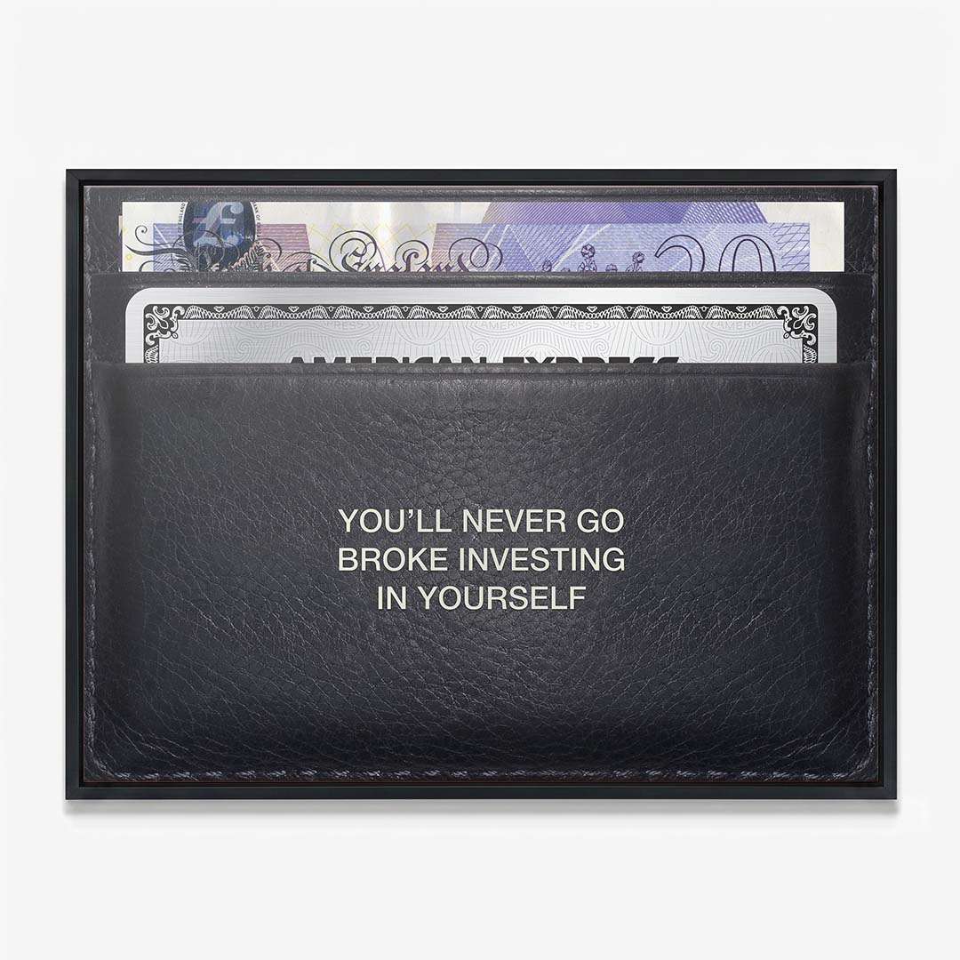Never Go Broke (Pound Edition) canvas wall art