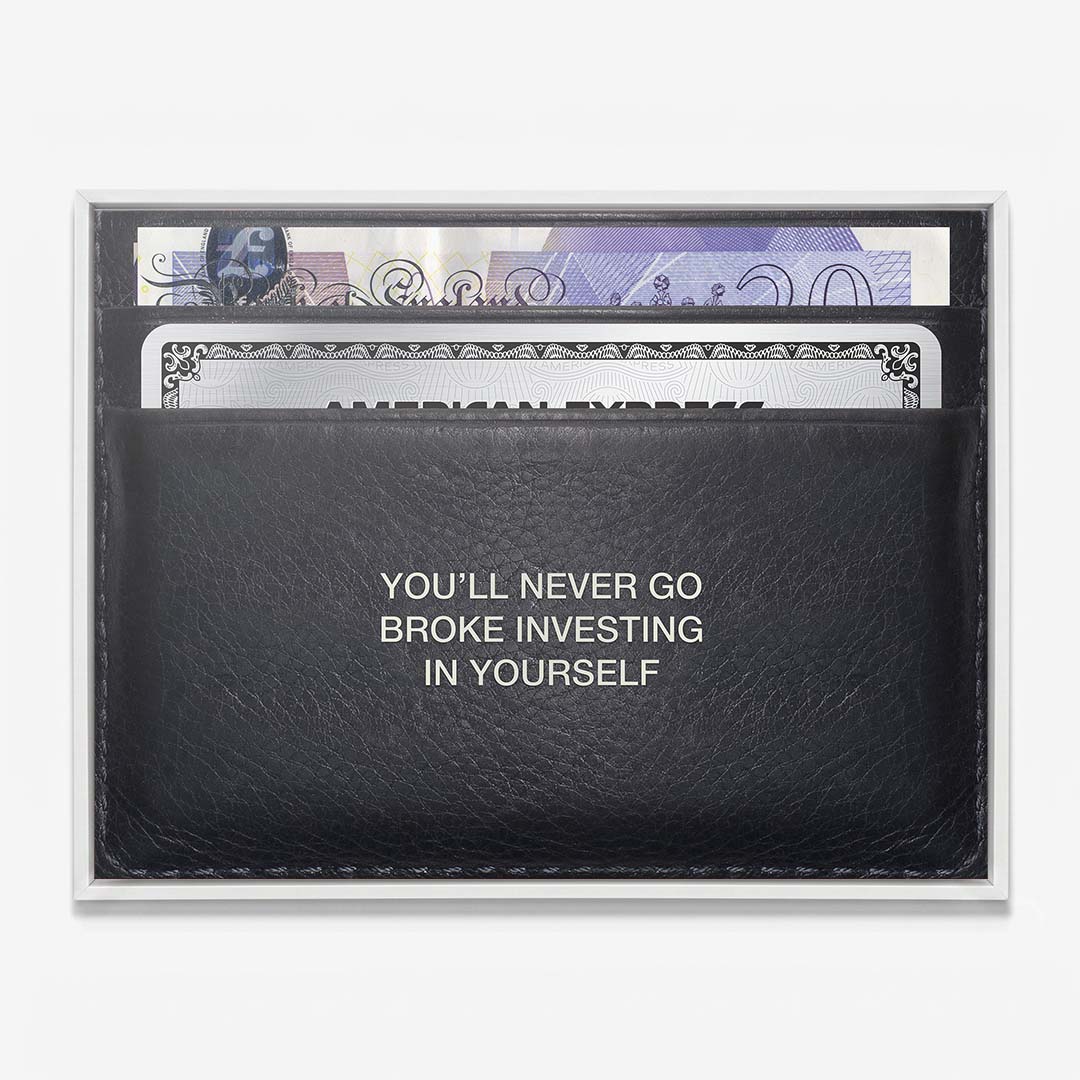 Never Go Broke (Pound Edition) canvas wall art