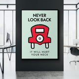 Never Look Back canvas wall art