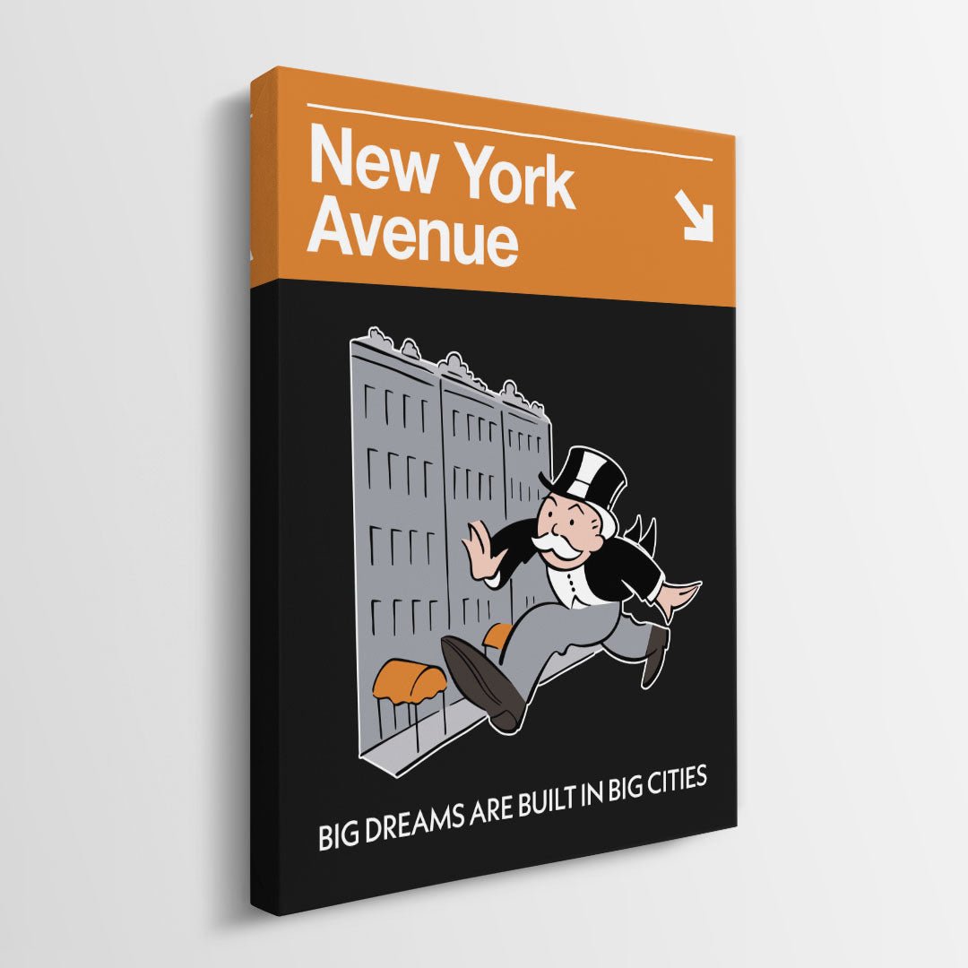 New York Avenue Sign canvas wall art
