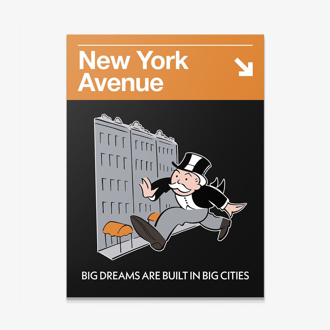 New York Avenue Sign motivational canvas wall art