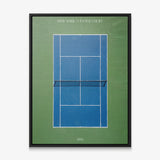 New York Center Court tennis canvas with black frame