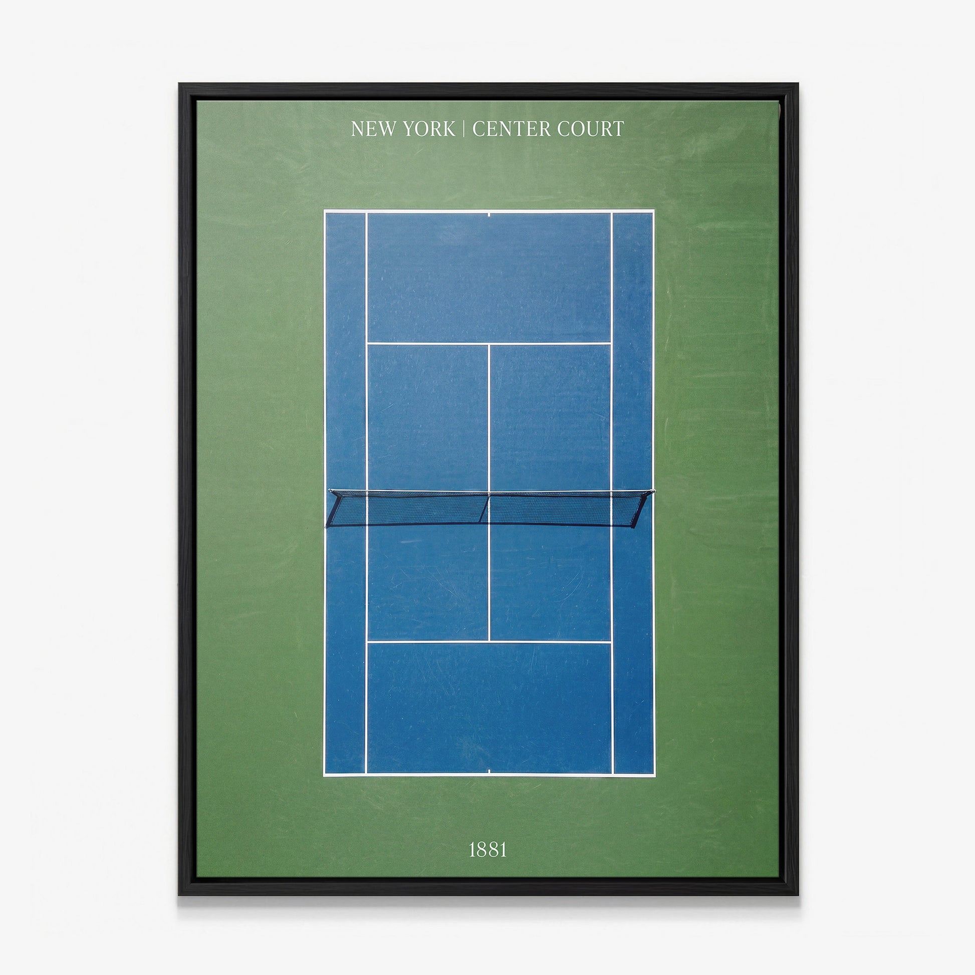 New York Center Court tennis canvas with black frame