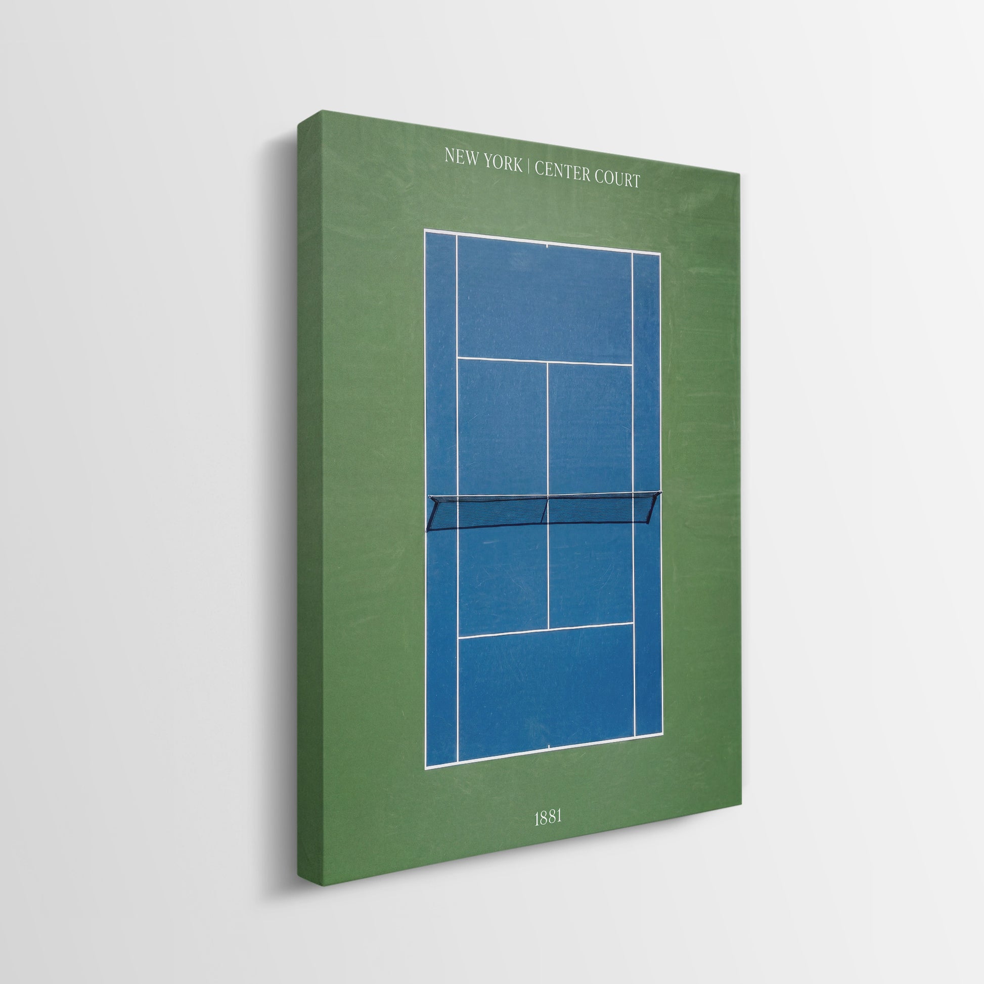 New York Center Court tennis canvas gallery-wrapped side edge