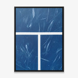 New York Court tennis canvas print in a black floating frame