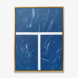 New York Court tennis canvas print in a gold floating frame