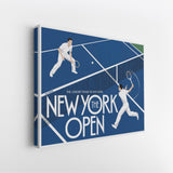 New York Open tennis canvas gallery-wrapped side edge