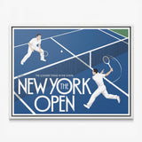 New York Open tennis canvas with white frame