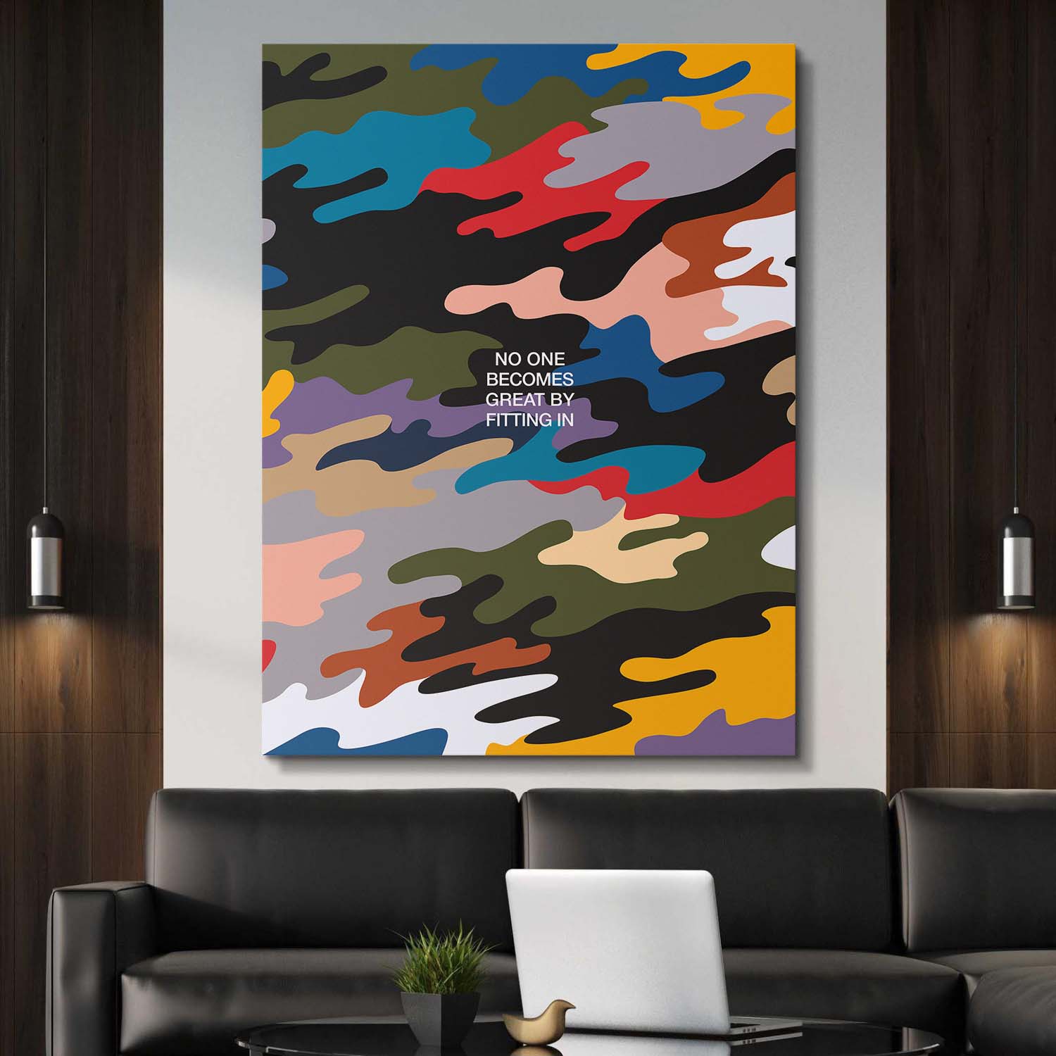 No One Becomes Great By Fitting In canvas art