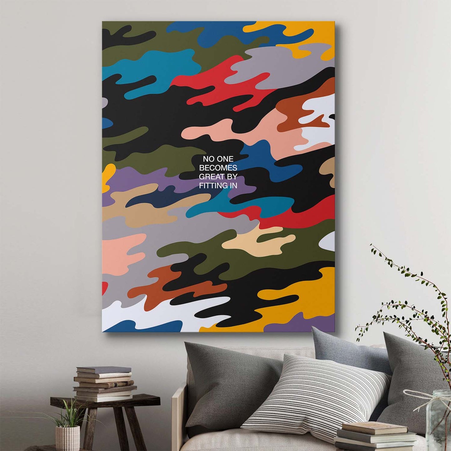 No One Becomes Great By Fitting In canvas art