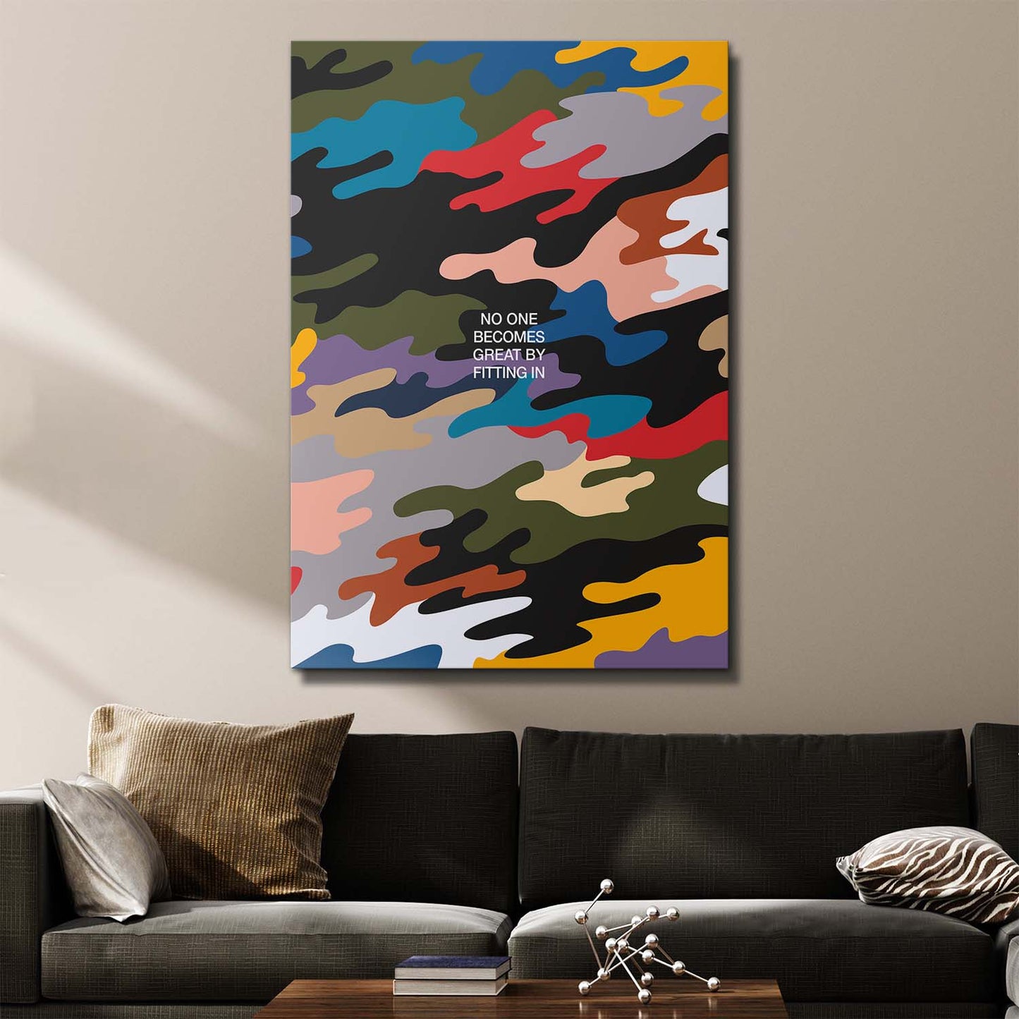 No One Becomes Great By Fitting In canvas art