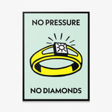 No Pressure No Diamonds canvas wall art