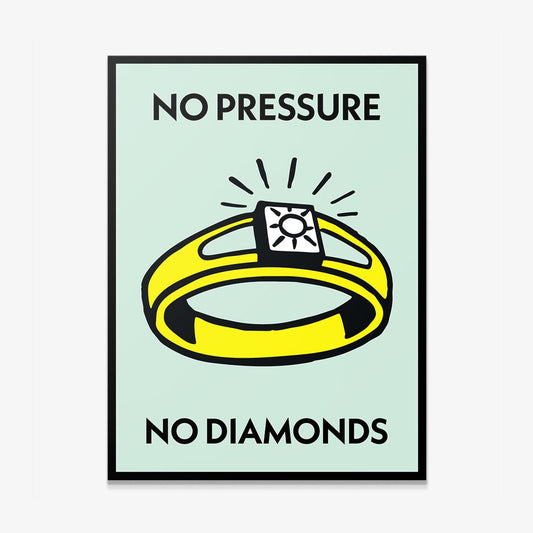 No Pressure No Diamonds canvas art