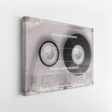 Side view of the No Rewind Flip Edition canvas showing the gallery-wrapped edge