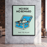 No Risk No Reward canvas wall art