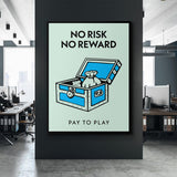 No Risk No Reward canvas wall art