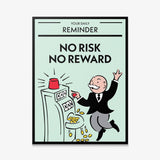 No Risk No Reward canvas wall art