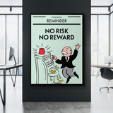 No Risk No Reward canvas wall art