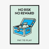 No Risk No Reward canvas wall art