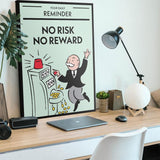 No Risk No Reward canvas wall art