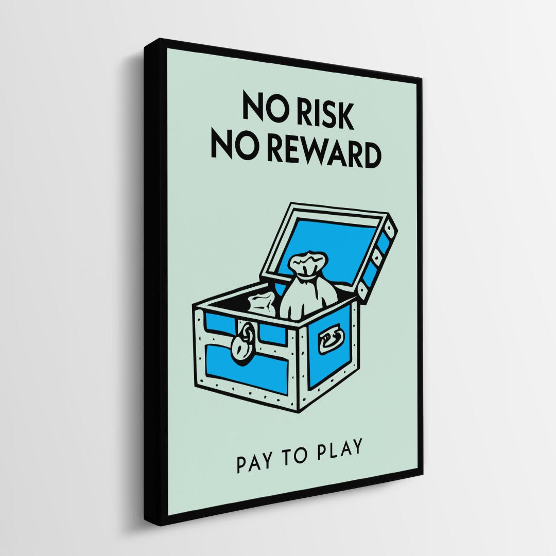No Risk No Reward canvas wall art
