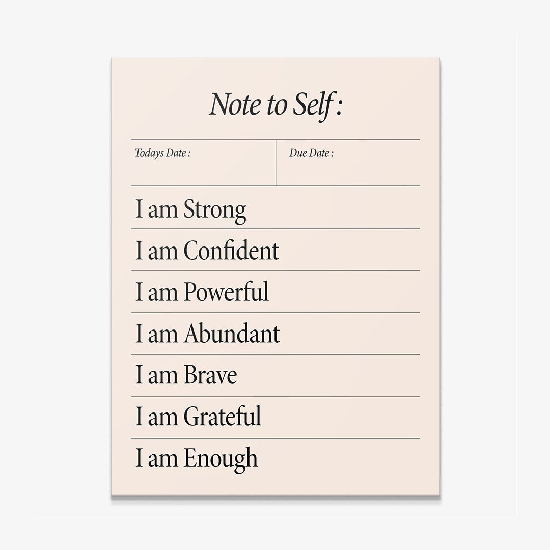 Note To Self canvas wall art