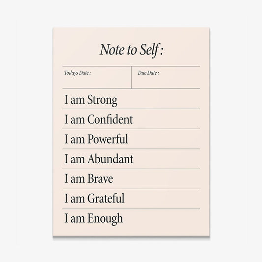 Note To Self canvas wall art