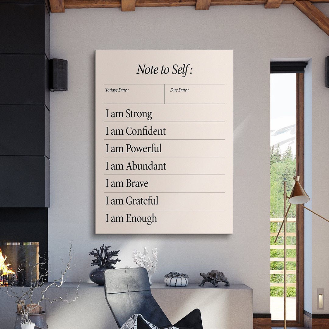 Note To Self canvas wall art