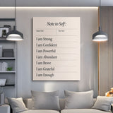Note To Self canvas wall art