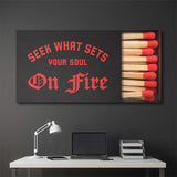 On Fire canvas wall art