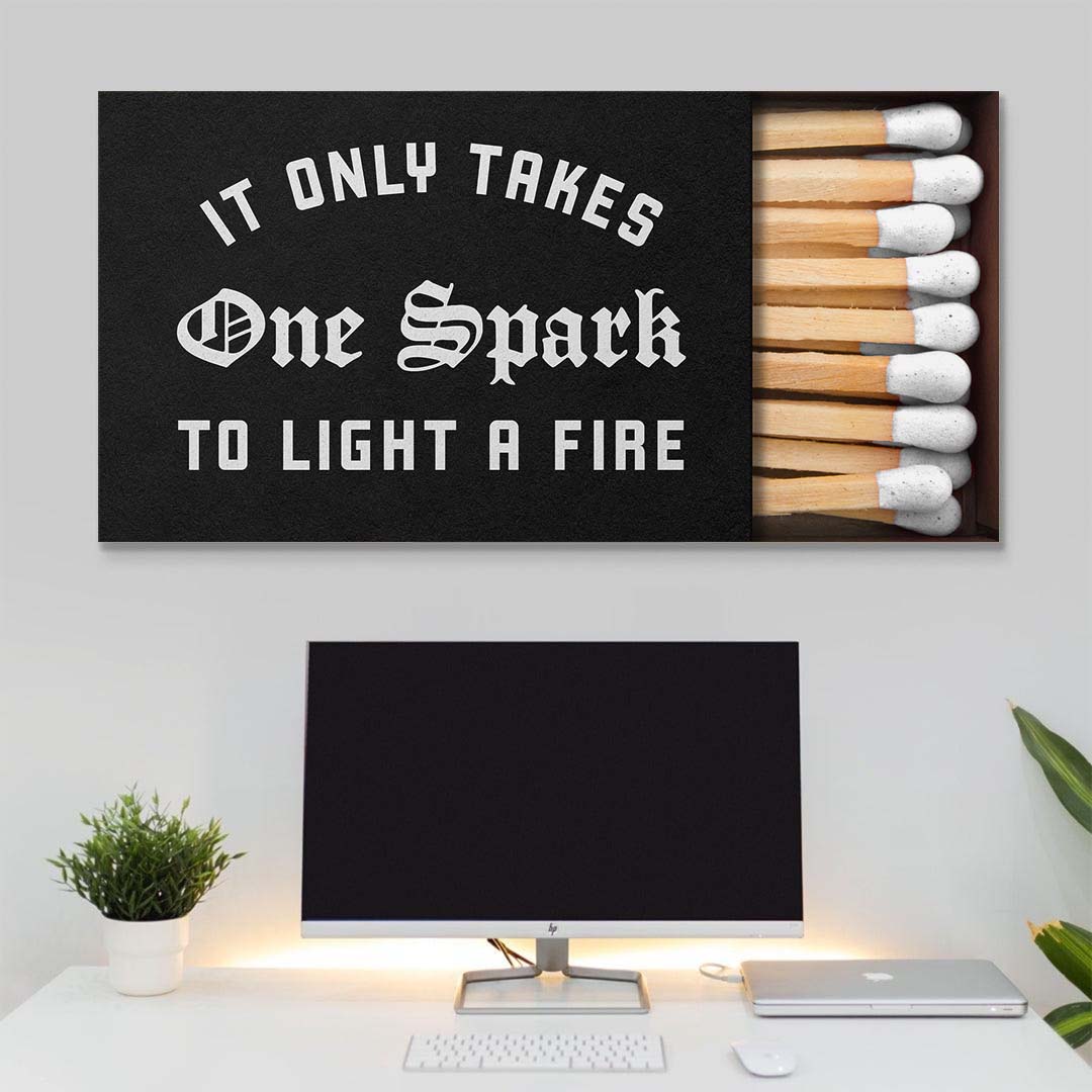 One Spark canvas wall art