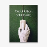 Out Of Office golf canvas wall art print