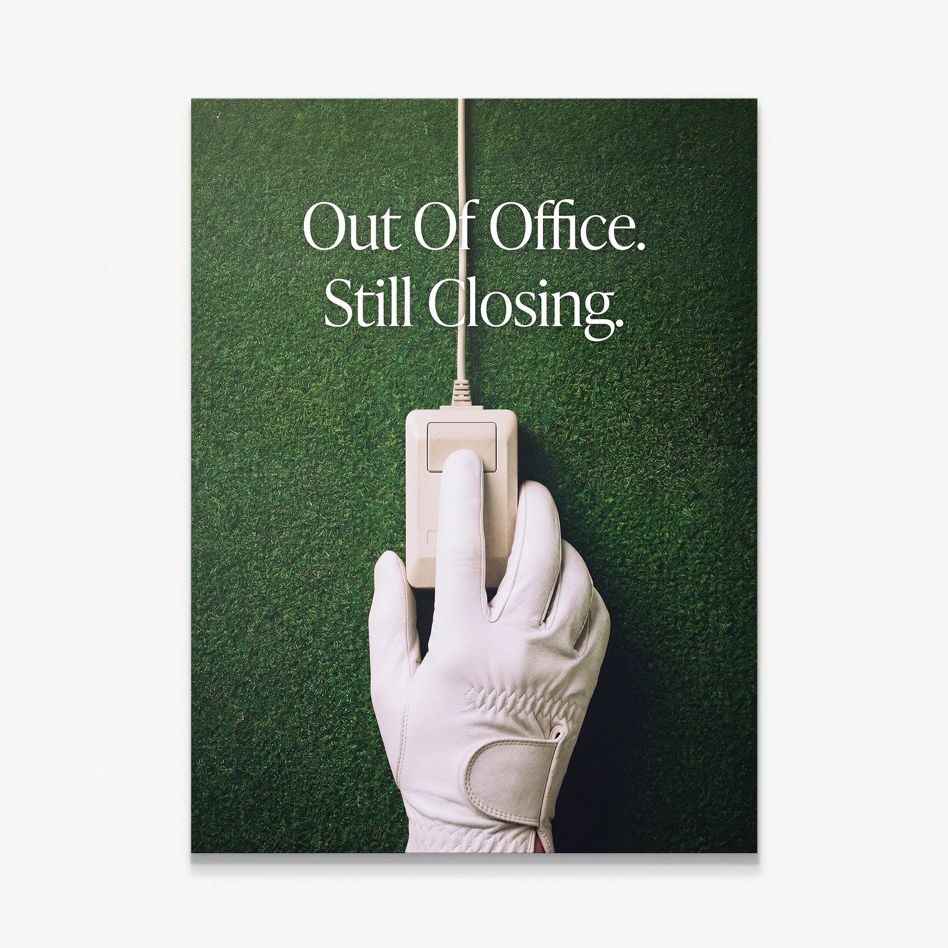 Out Of Office golf canvas wall art print