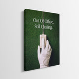 Out Of Office golf canvas side edge