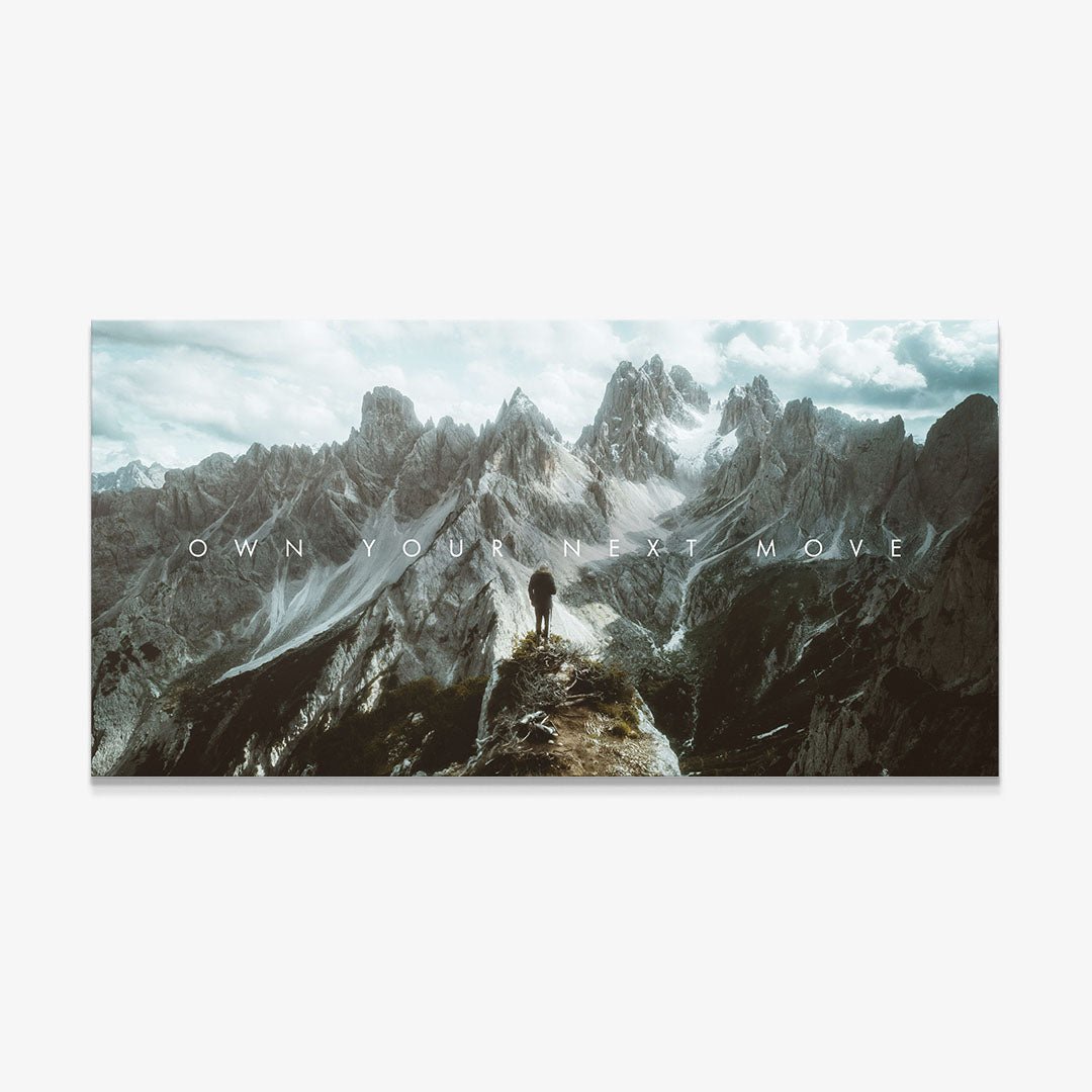 Own Your Next Move motivational canvas wall art