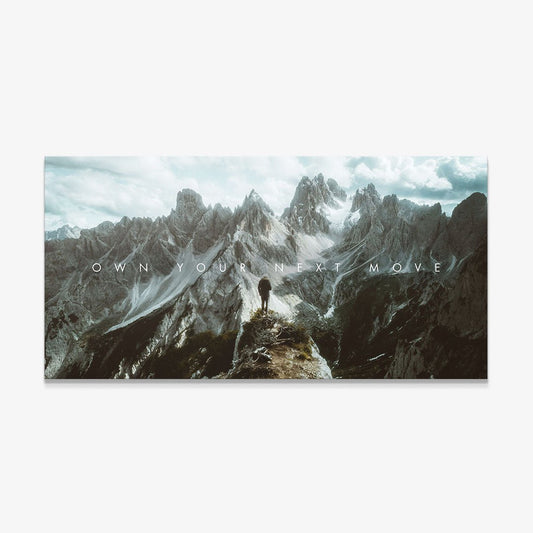 Own Your Next Move motivational canvas wall art