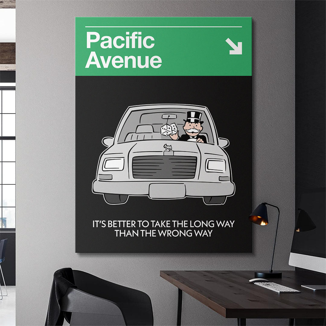 Pacific Avenue Sign motivational canvas wall art