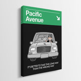 Pacific Avenue Sign canvas wall art