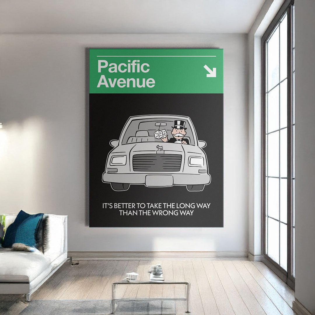 Pacific Avenue Sign motivational canvas wall art