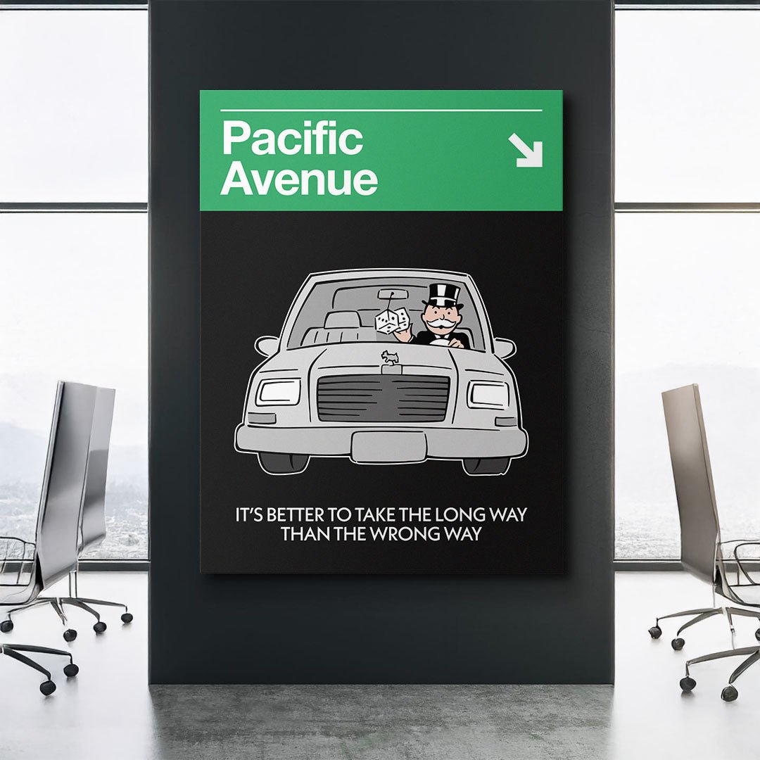 Pacific Avenue Sign motivational canvas wall art